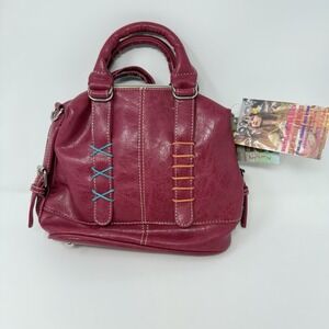 NWT Noi Noi Medium Size Satchel Handbag Purse Multicolored Fuscia/Pink